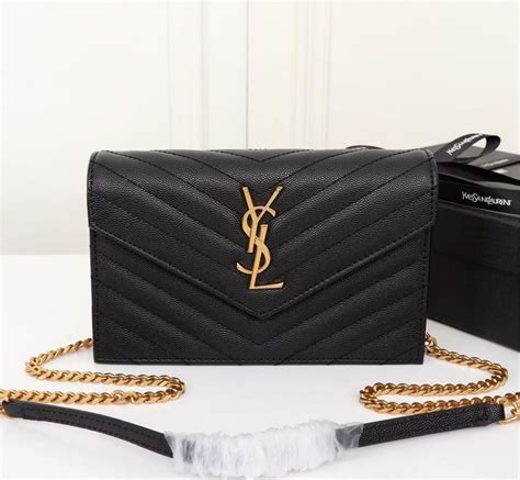 ysl bag all black|ysl black bag gold chain.